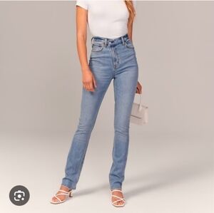 Abercrombie 90s slim straight ultra high rise jeans curve love long